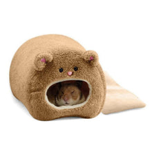 Load image into Gallery viewer, Rats Hamster Winter Warm Hanging Cage Hammock Cute Bear House with Bed Mat for Small Furry Animals
