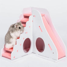 Load image into Gallery viewer, Cute Small Animal Cages Rabbit Hamster House Single-Double Layer Skateboard Spinning Wheel Hamster Gerbil Mouse Pet Cage House

